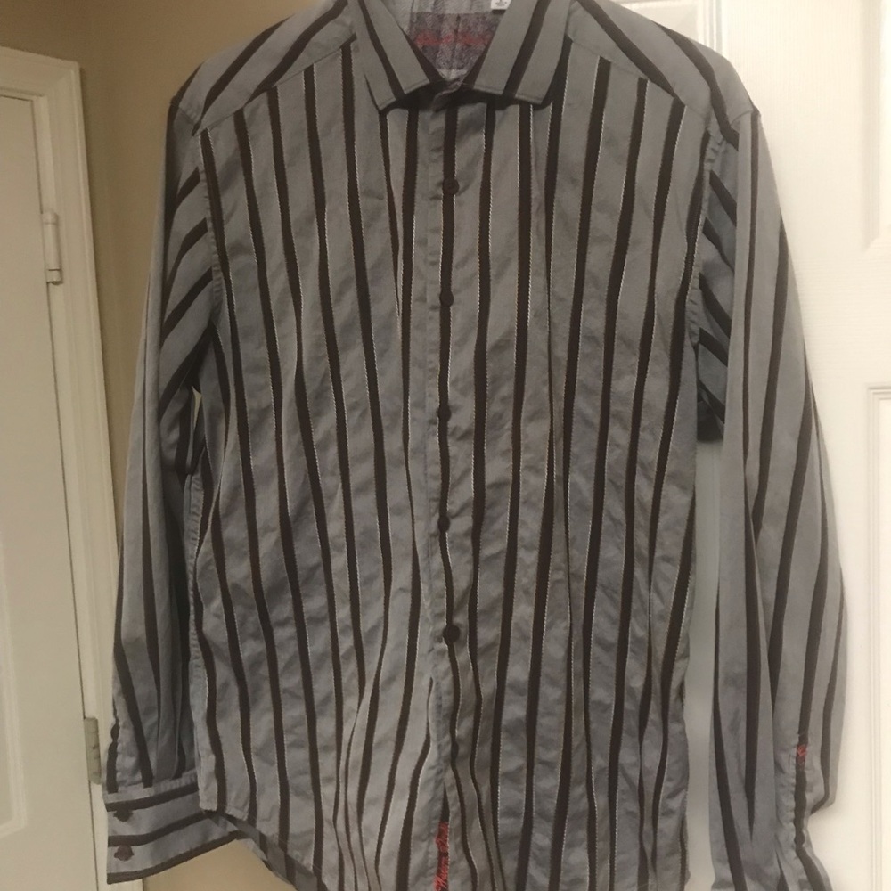 robert graham striped button down shirt